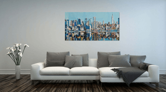 Urban Skyline Reflection New York