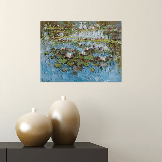 Water Lilies in the Pond