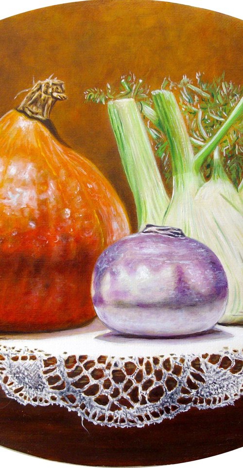 Pumkin on lace by Jean-Pierre Walter