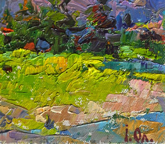 Mountains bathed in summer sun