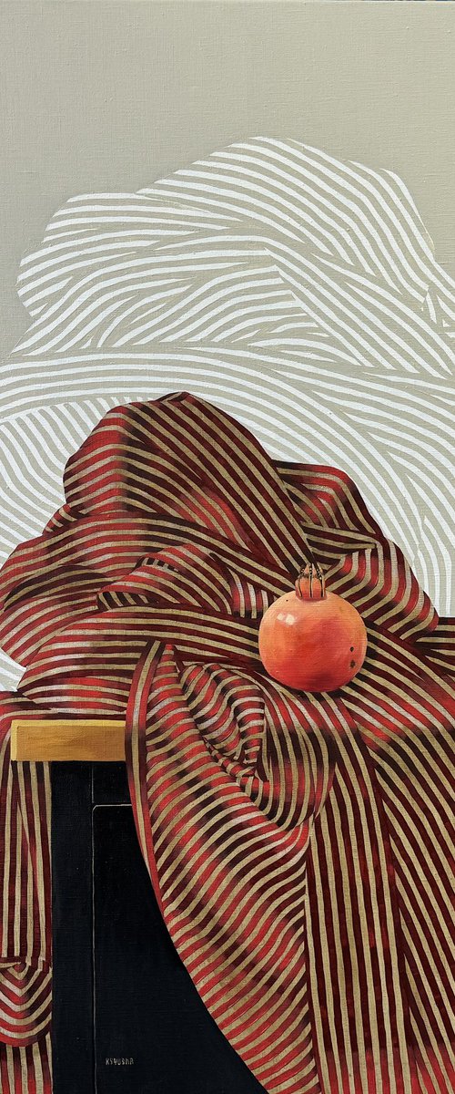 Pomegranate and Silk Sheets by Kseniya Berestova