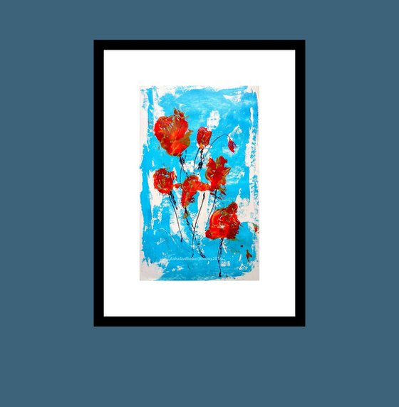 Abstract Red Roses