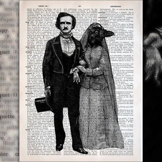 Edgar Allan Poe And Lady Raven