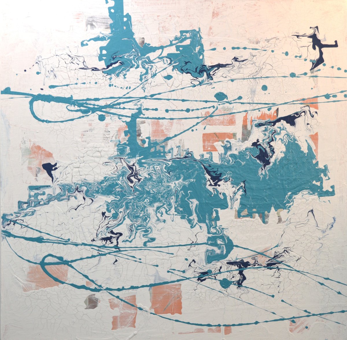 Organic Abstract Acrylic Painting By Lucian Richards, 30 X 30", Whimsy, Original Artwork