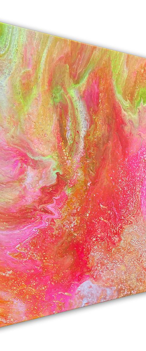 "Bubbling Up" - FREE USA SHIPPING - Original Abstract PMS Fluid Acrylic Painting - 18 x 24 inches by Preston M. Smith (PMS)