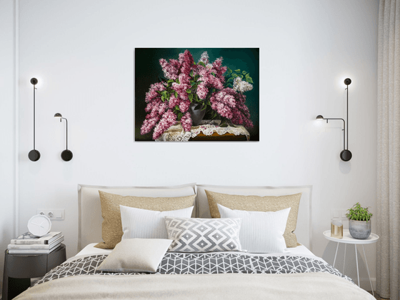 "The smell of lilac",  flowers , still life.