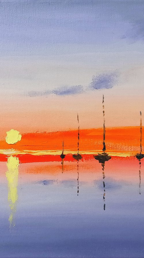 Calm at sunset by Oleh Rak