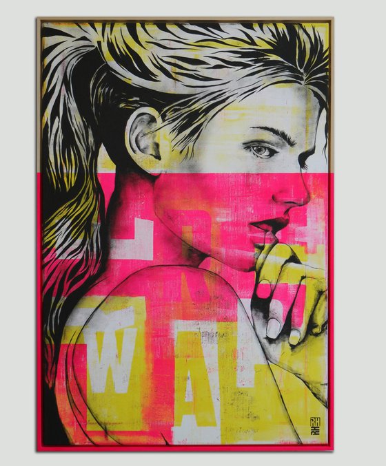 Neon Girl - Incl Custom Frame