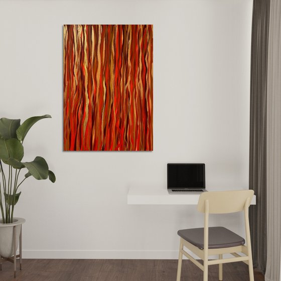 Hand-painted Red Gold