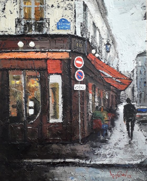 Morning in Paris. Acrylic painting