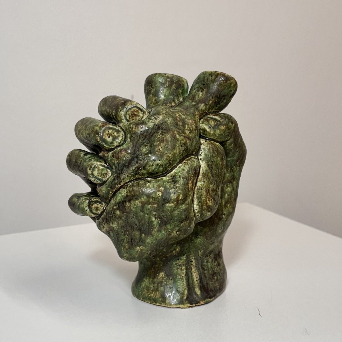 Urban And Pop Clay Sculpture , Under Pressure: Arrested Camo Green By Ej Mack, 5 X 5, Artwork For Sale On Artfinder