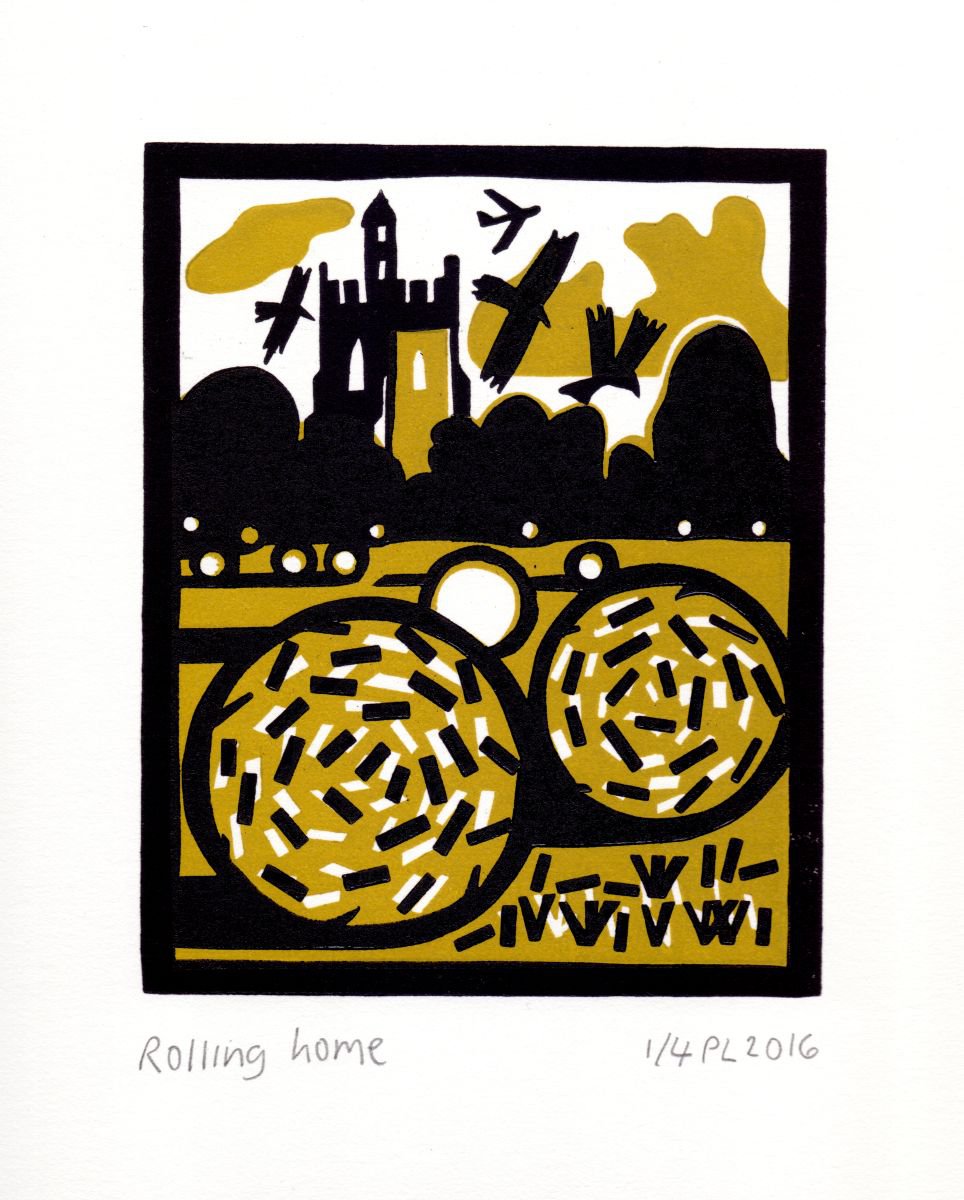 Graphic Print , Rolling Home By Peter Long, 10 X 12, Artwork For Sale On Artfinder