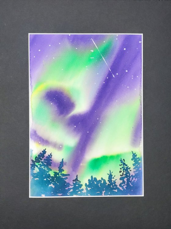 Aurora Borealis Watercolor