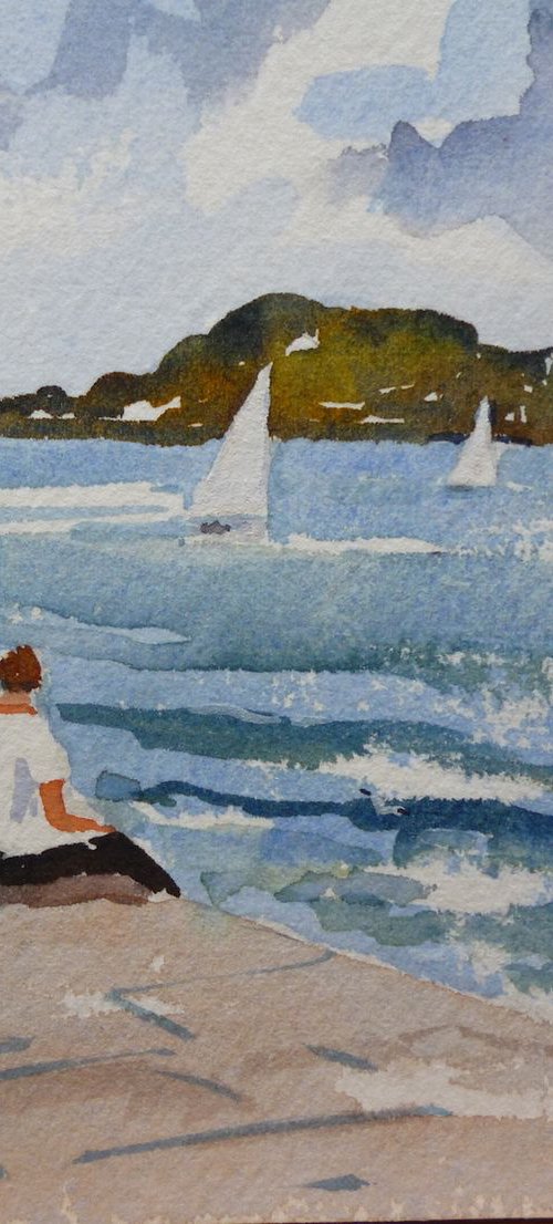 Watching the boats at Howth by Maire Flanagan