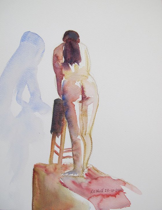 standing female nude