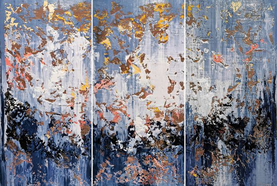 150x100cm. / Abstract triptych / Abstract 1172