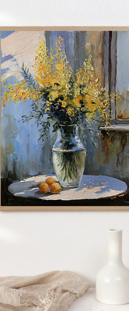 Bouquet of mimosa flowers. by Vita Schagen