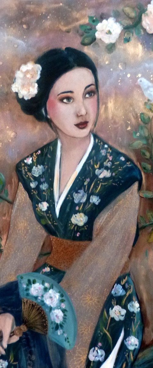 The meeting 60x 73 cm. by Loetitia Pillault