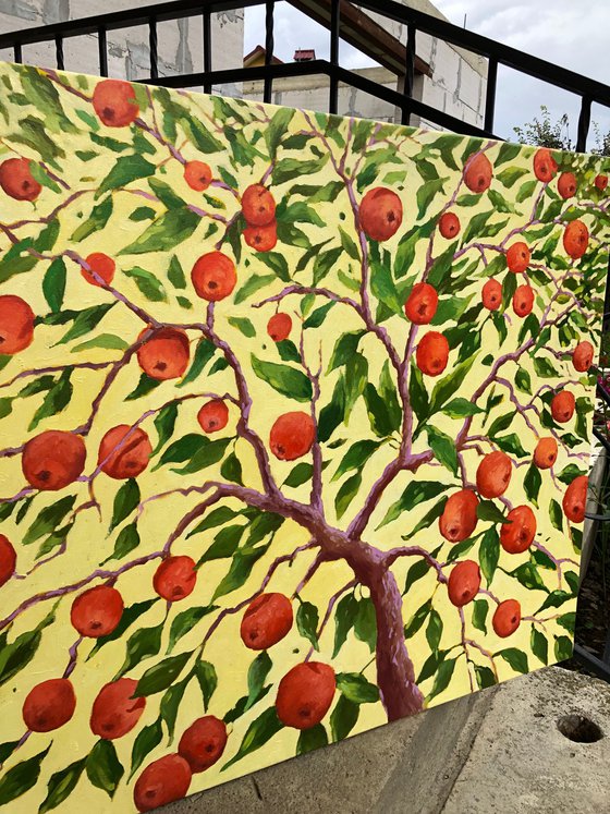 Tree with red apples