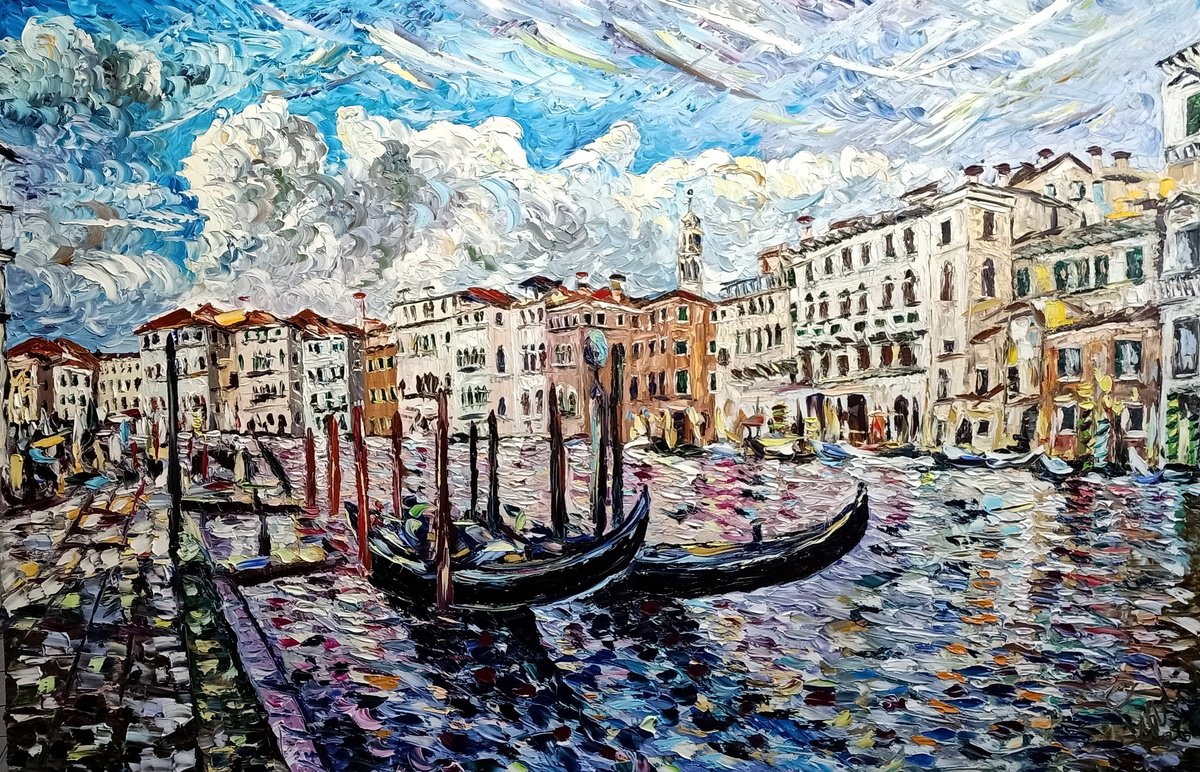 Canal Grande By Antonino Puliafico, 91 X 60, Artwork For Sale On Artfinder