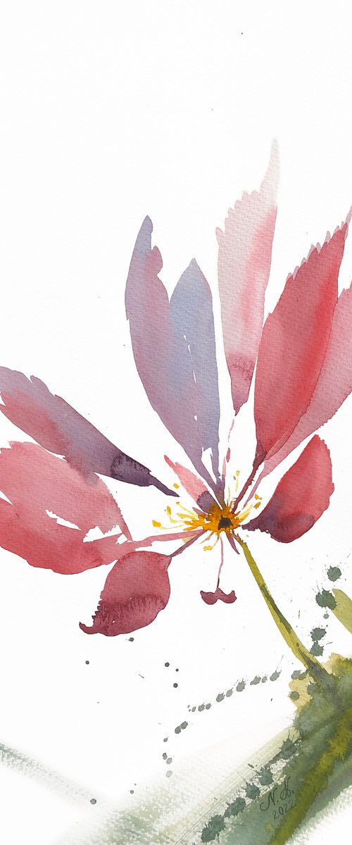 Revival. Floral shades. A series of abstract original watercolors. by Nataliia Kupchyk