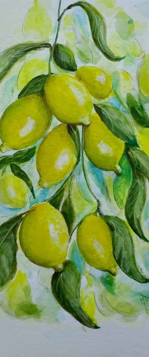 The Lemon Can Be Sweet by Mel Davies Original Art