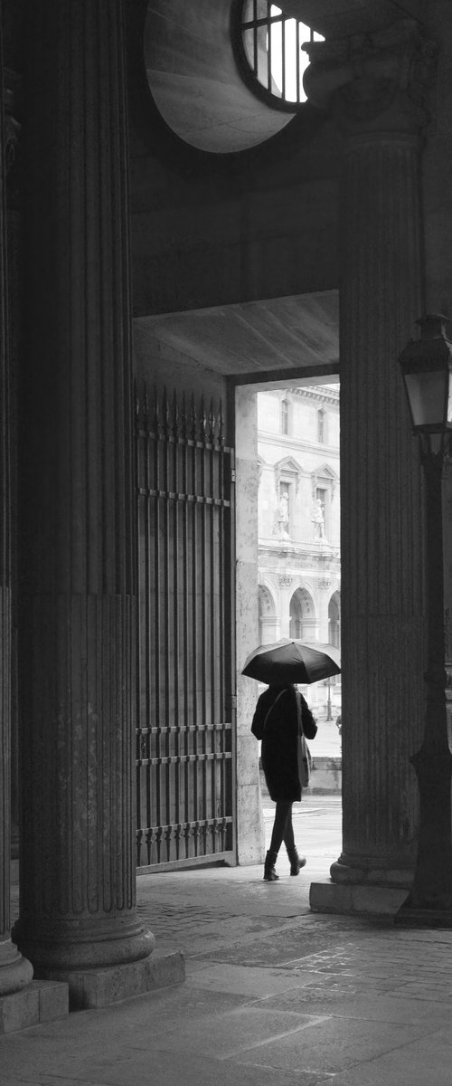 " Rain. Louvre. Paris " by Dmitry Savchenko