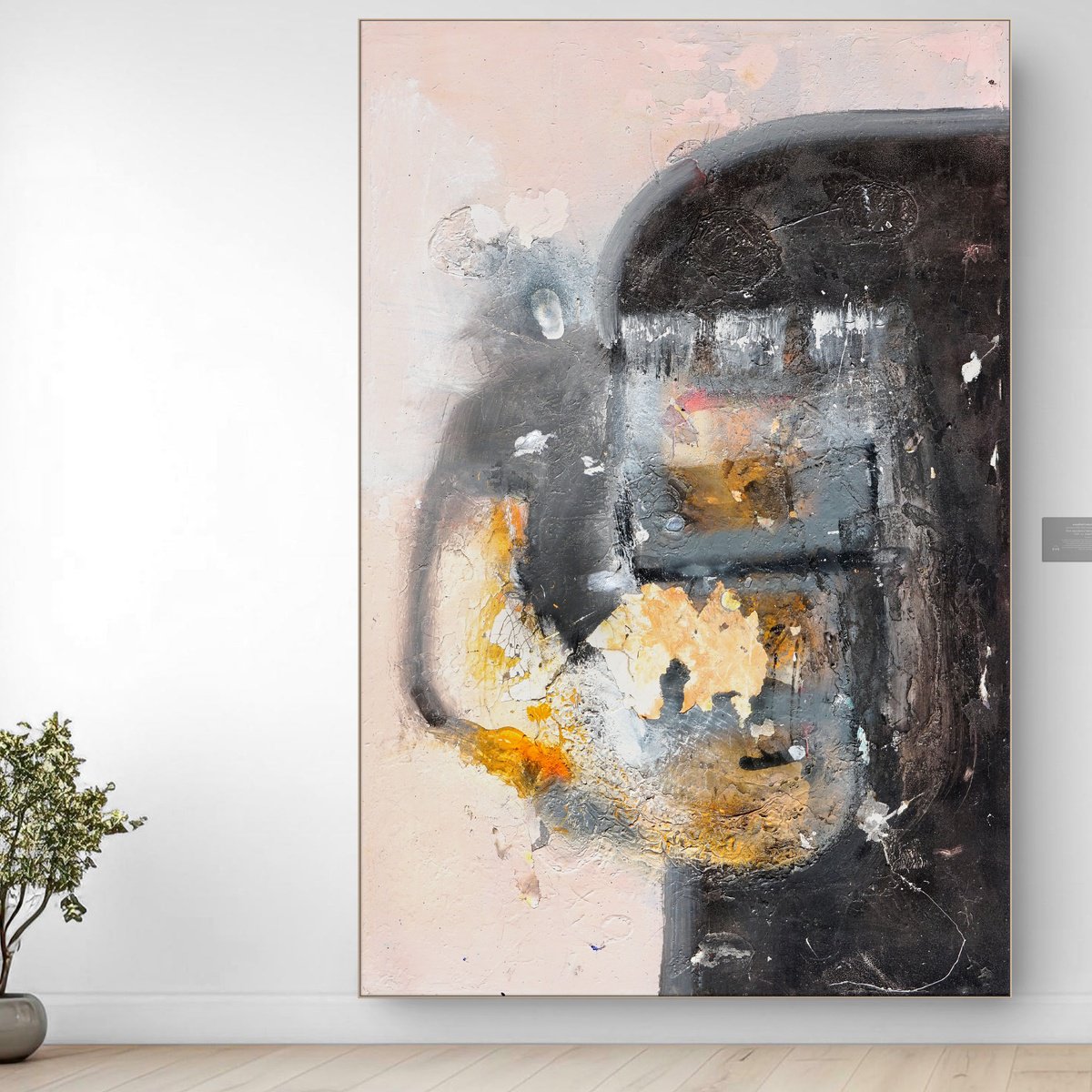 Organic Abstract Painting By Adriano Ribeiro, 31 X 47, Pantheon, Original Artwork