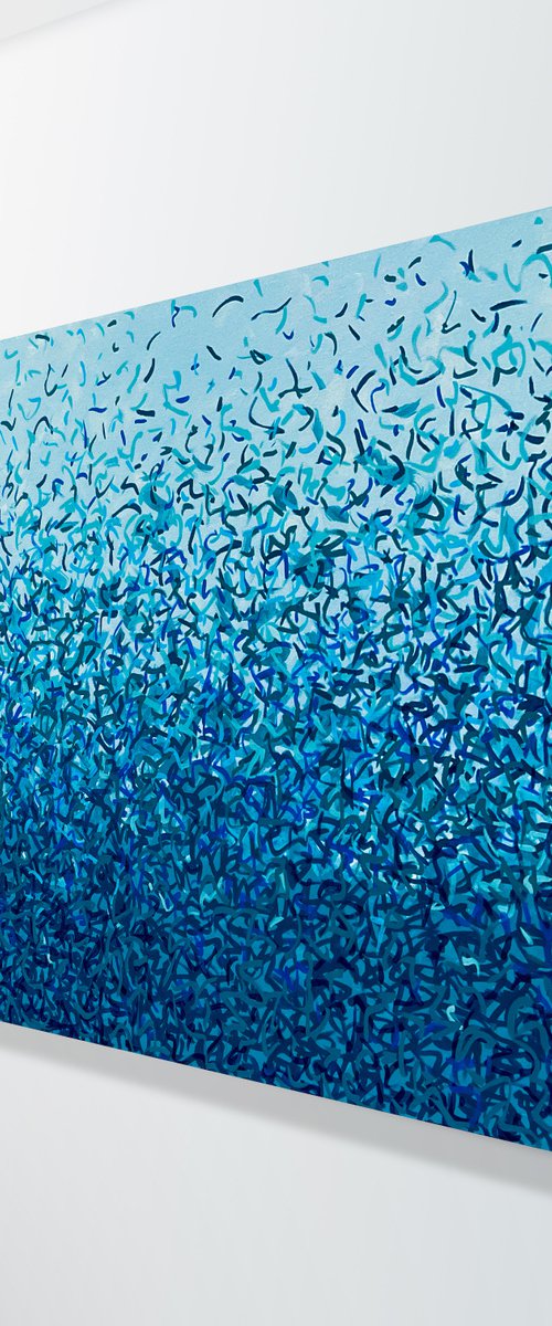 The Maroubra Water Dance 152 x 76cm acrylic on canvas by George Hall