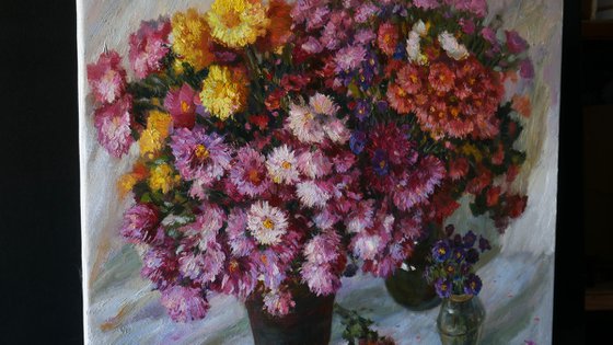 The Lush Bouquet Of Autumn Flowers