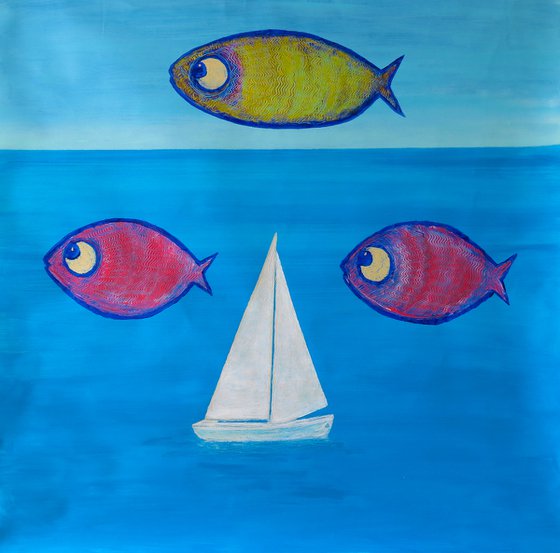 Fish and sailboat