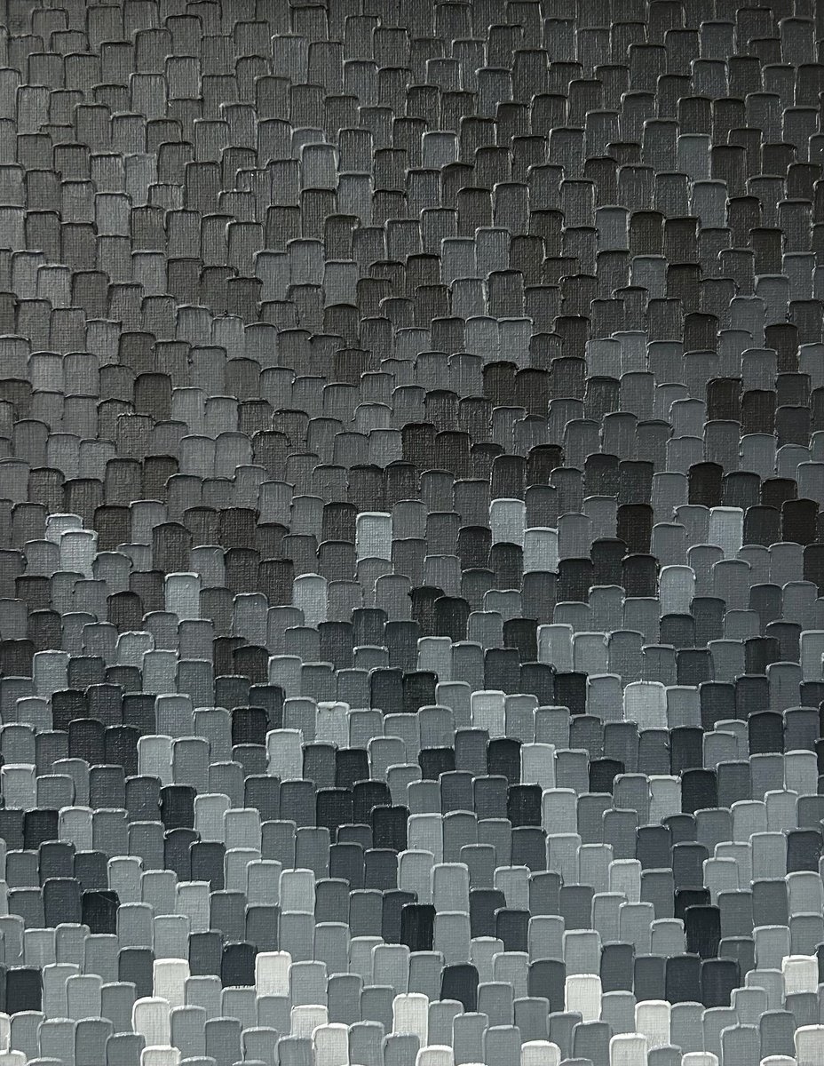 Organic Abstract Oil Painting By Meredith B. Studios, 16 X 20", Onyx Rising, Original Artwork