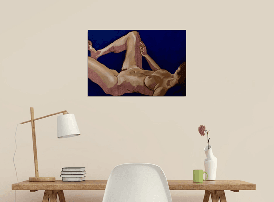 Reclining Nude (Blue)