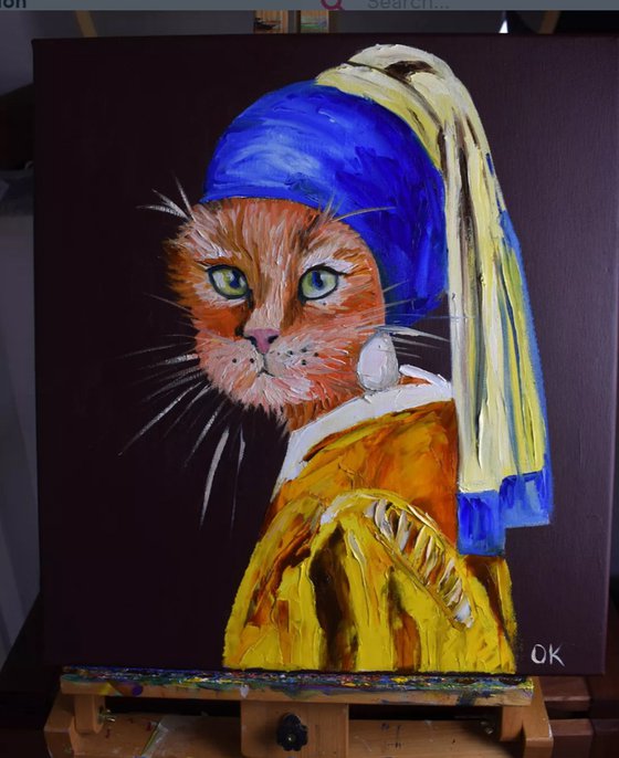 Cat with the pearl earring #4