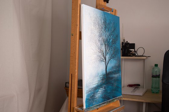 Tree In Morning Mist