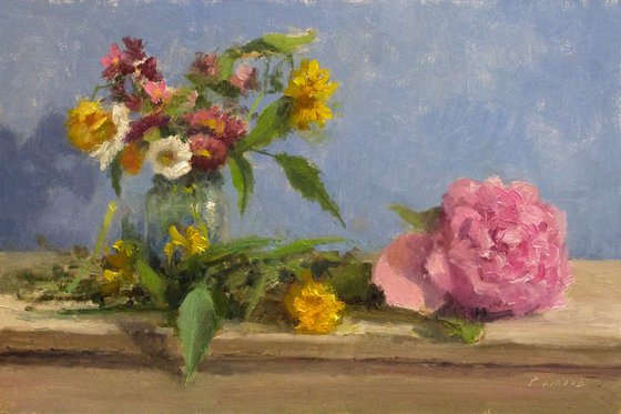 Spring Flowers and a Peony