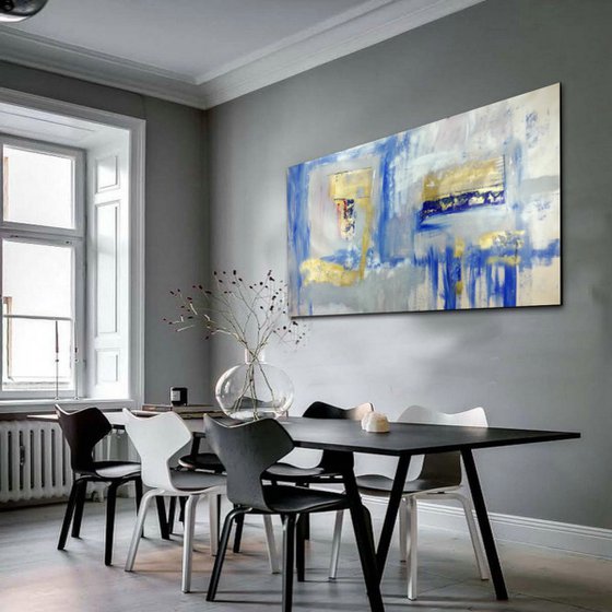 extra large painting/Bedroom Wall Art/original painting/oversized paintings/large abstract painting size- 150x80 cm  title b587