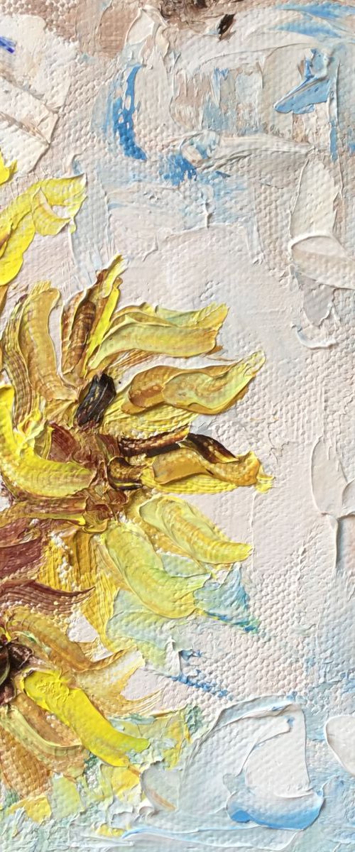 Sunflowers  Impressionist Flowers by Rebecca Pells