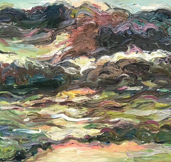 SEA, STORM AT SUNSET