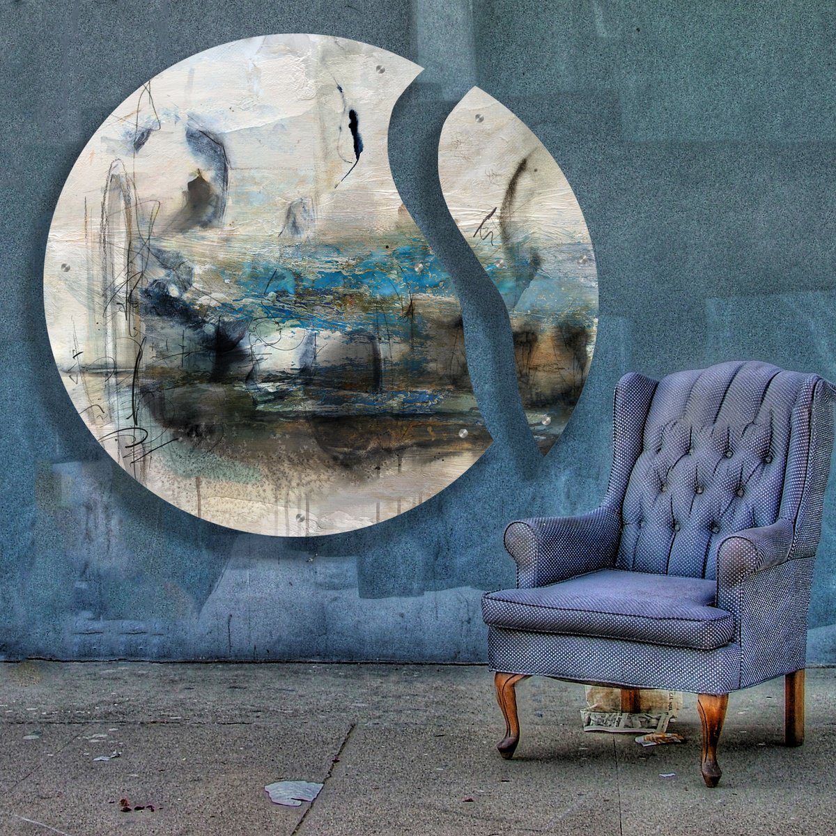 Abstract Print By Lynne Godina-Orme, 49 X 49", Life