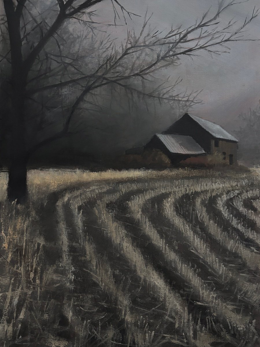 Impressionistic Landscape Oil Painting By Bruce Dean, 12 X 16, Gable, Original Artwork