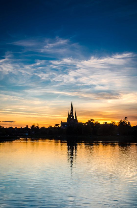 Sunset through the spires III