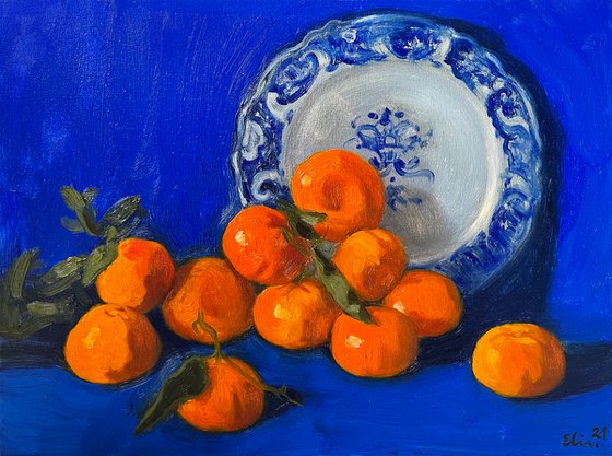 Still life with tangerines