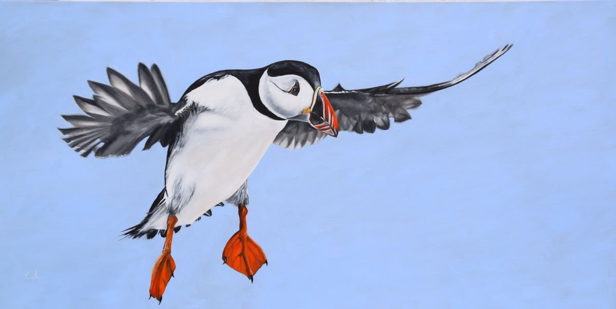 Photorealistic Animal Oil Painting By Nicola Colbran, 47 X 24", 