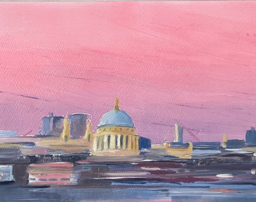 London Panoramic Pink by Rebecca Denton