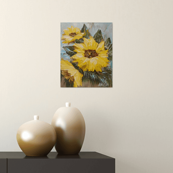 Textured Sunflowers