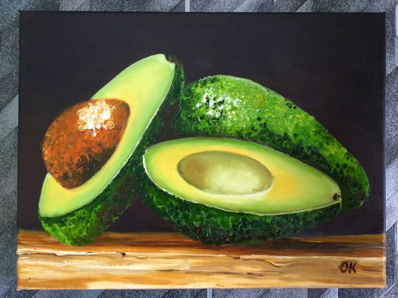 Avocado . Still life .