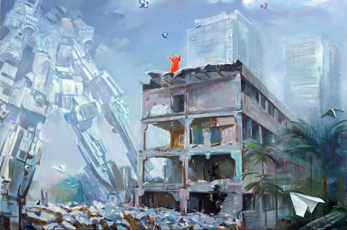 Impressionistic Landscape Oil Painting By Anatolii Varvarov, 114 X 75, Transgression, Original Artwork