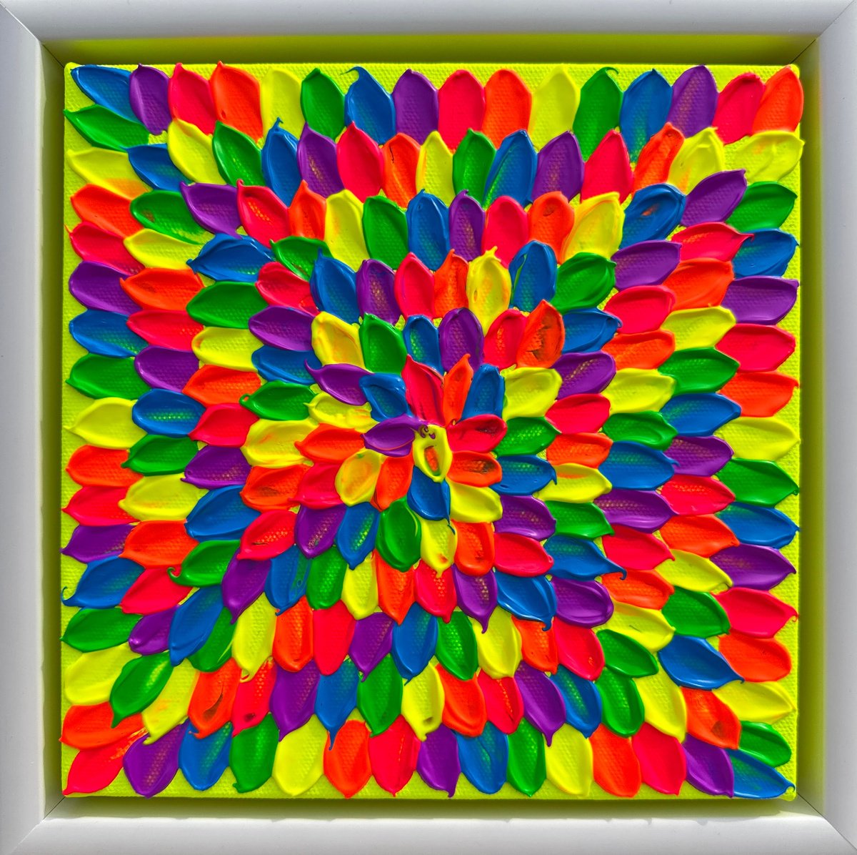 Neon Rainbow (Framed) By Guzaliya Xavier, 9 X 9, Artwork For Sale On Artfinder
