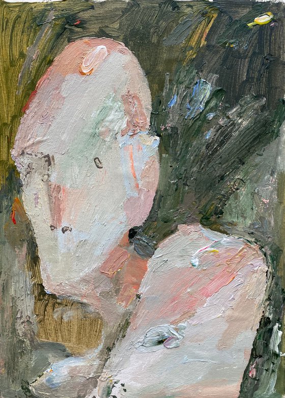 Portrait of a bald girl